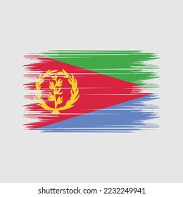 Ilustración del vector del pincel de bandera de Eritrea