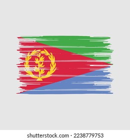 Ilustración del vector del pincel de bandera de Eritrea