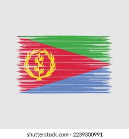 Ilustración del vector del pincel de bandera de Eritrea