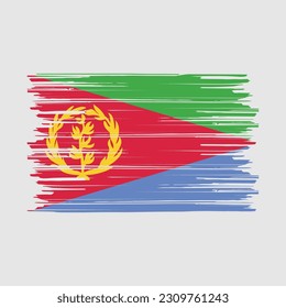 Eritrea Flag Brush Vector Illustration