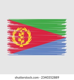 Ilustración del vector del pincel de bandera de Eritrea