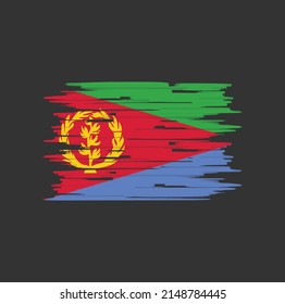 Eritrea Flag Brush Vector. National Flag