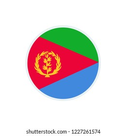 Eritrea flag. Eritrea circle flag.