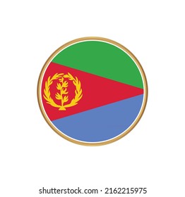 Eritrea Flag with Circle Frame. National Flag