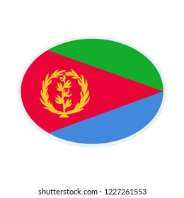 Eritrea flag. Eritrea ellipse flag.