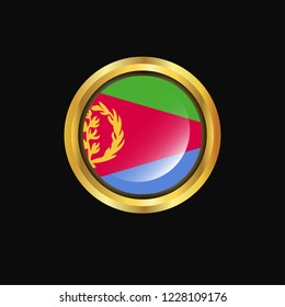 Eritrea flag Golden button