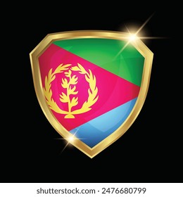Logotipo del Escudo Dorado de Eritrea Flag