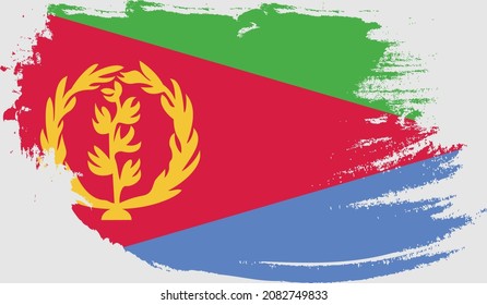 Eritrea flag in grunge style