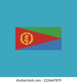 Eritrea flag icon in flat design. Independence day or National day holiday concept.