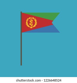 Eritrea flag icon in flat design. Independence day or National day holiday concept.