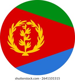 Eritrea flag illustrator country flags round symbol nation  
