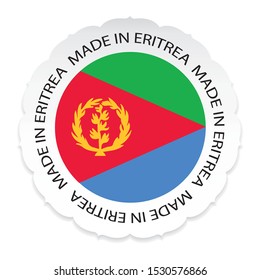 Eritrea Flag .Made in Eritrea a white background.Vector 