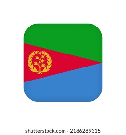 Bandera de Eritrea, colores oficiales. Ilustración vectorial.