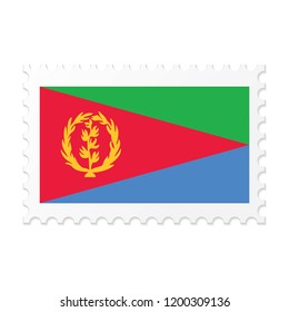 Eritrea flag on white background vector image