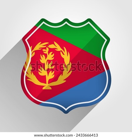 Eritrea Flag Road Sign Illustration