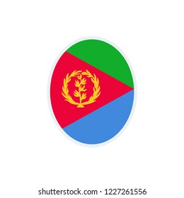Eritrea flag. Eritrea round flag.
