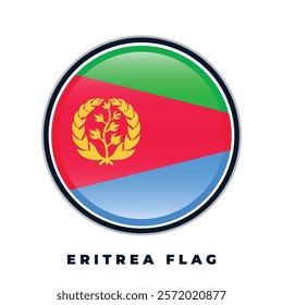 Eritrea flag round design circle vector template