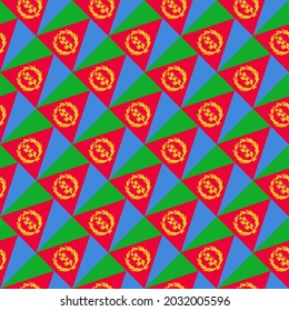 eritrea flag seamless pattern tradition concept. vector illustration. print, cover, paper, decoration, banner, etc