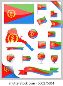 Eritrea Flag Set - Vector Collection