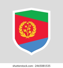 Bandera de Eritrea en forma de escudo