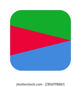Eritrea flag simple illustration for independence day or election