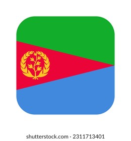 Eritrea flag simple illustration for independence day or election