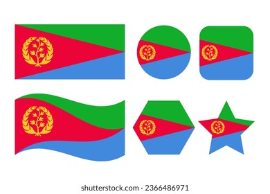 Eritrea flag simple illustration for independence day or election