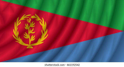 Eritrea flag vector illustration.