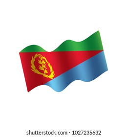 Eritrea flag, vector illustration on a white background