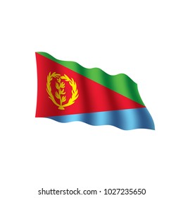 Eritrea flag, vector illustration on a white background