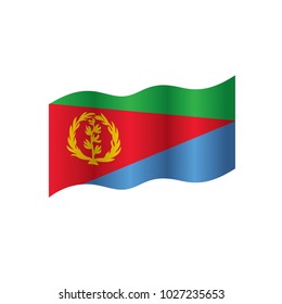 Eritrea flag, vector illustration on a white background