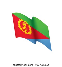 Eritrea flag, vector illustration on a white background