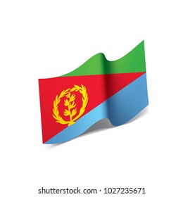 Eritrea flag, vector illustration on a white background
