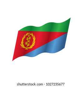 Eritrea flag, vector illustration on a white background