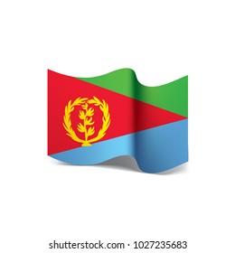 Eritrea flag, vector illustration on a white background