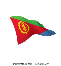 Eritrea flag, vector illustration on a white background