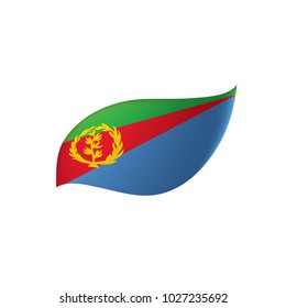 Eritrea flag, vector illustration on a white background