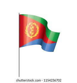 Eritrea flag, vector illustration on a white background