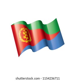 Eritrea flag, vector illustration on a white background