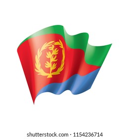 Eritrea flag, vector illustration on a white background