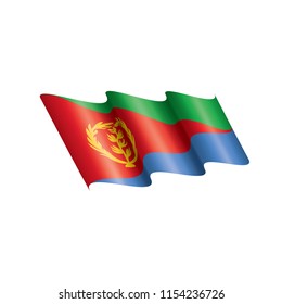 Eritrea flag, vector illustration on a white background