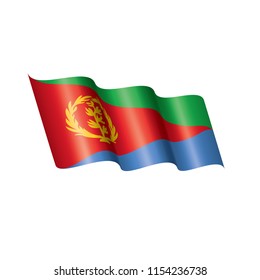 Eritrea flag, vector illustration on a white background