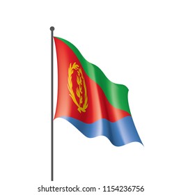 Eritrea flag, vector illustration on a white background