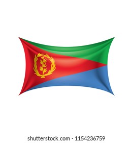 Eritrea flag, vector illustration on a white background