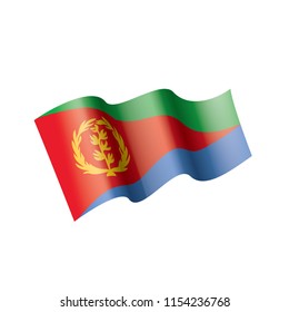 Eritrea flag, vector illustration on a white background
