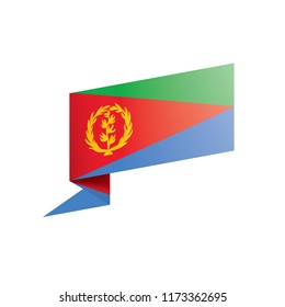 Eritrea flag, vector illustration on a white background