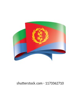 Eritrea flag, vector illustration on a white background