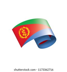 Eritrea flag, vector illustration on a white background