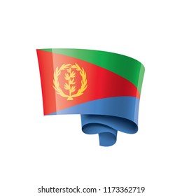 Eritrea flag, vector illustration on a white background
