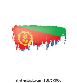 Eritrea flag, vector illustration on a white background.